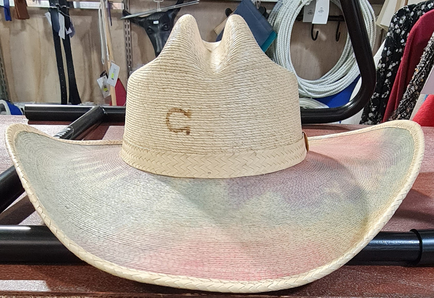 Charlie One Horse Tie Dye Palm Leaf Hat