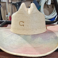 Charlie One Horse Tie Dye Palm Leaf Hat - Size 59