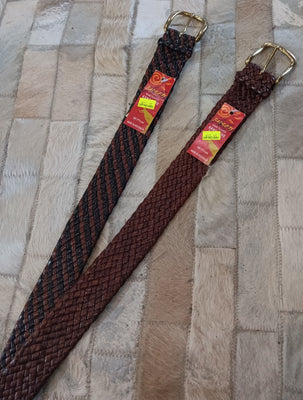Kangaroo Leather Plaited Belt
