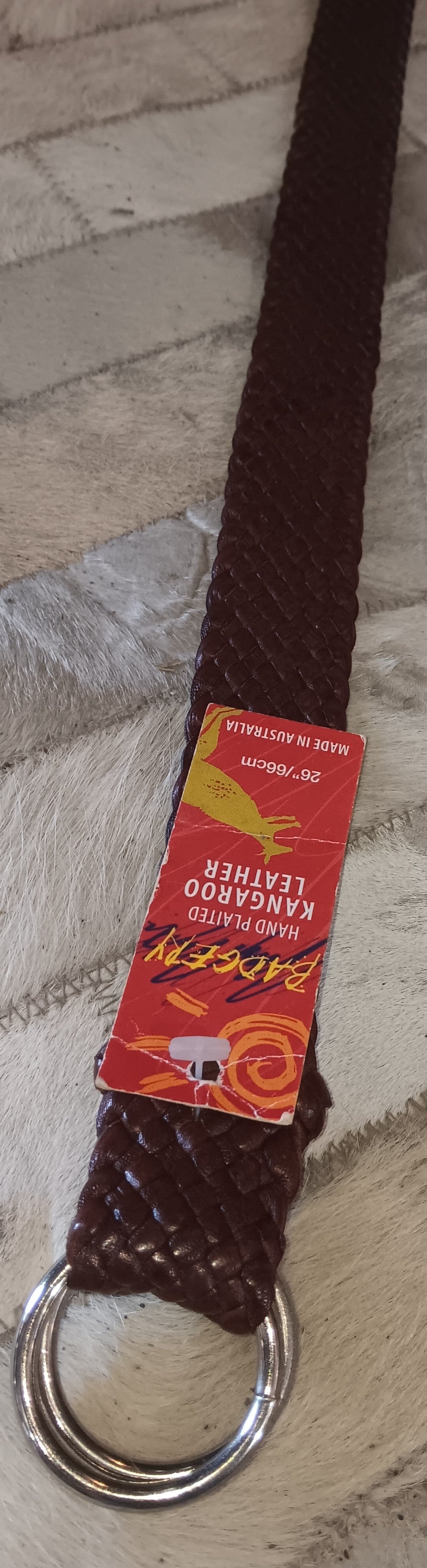 Badgery Belt  Kangaroo Leather