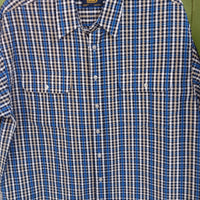 Men's Bisley S/Check Shirt Seersucker Blue