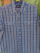 Men's Bisley S/Check Shirt Seersucker Blue