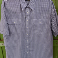 Men's Bisley Check S/S Shirt Purple/White
