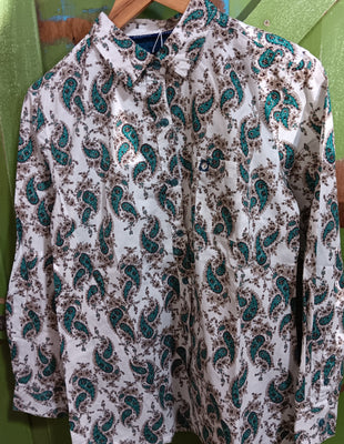 Womens Outback Western Shirt - Teal