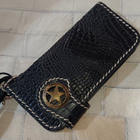 MCJ Hand Made Leather Wallet- Black