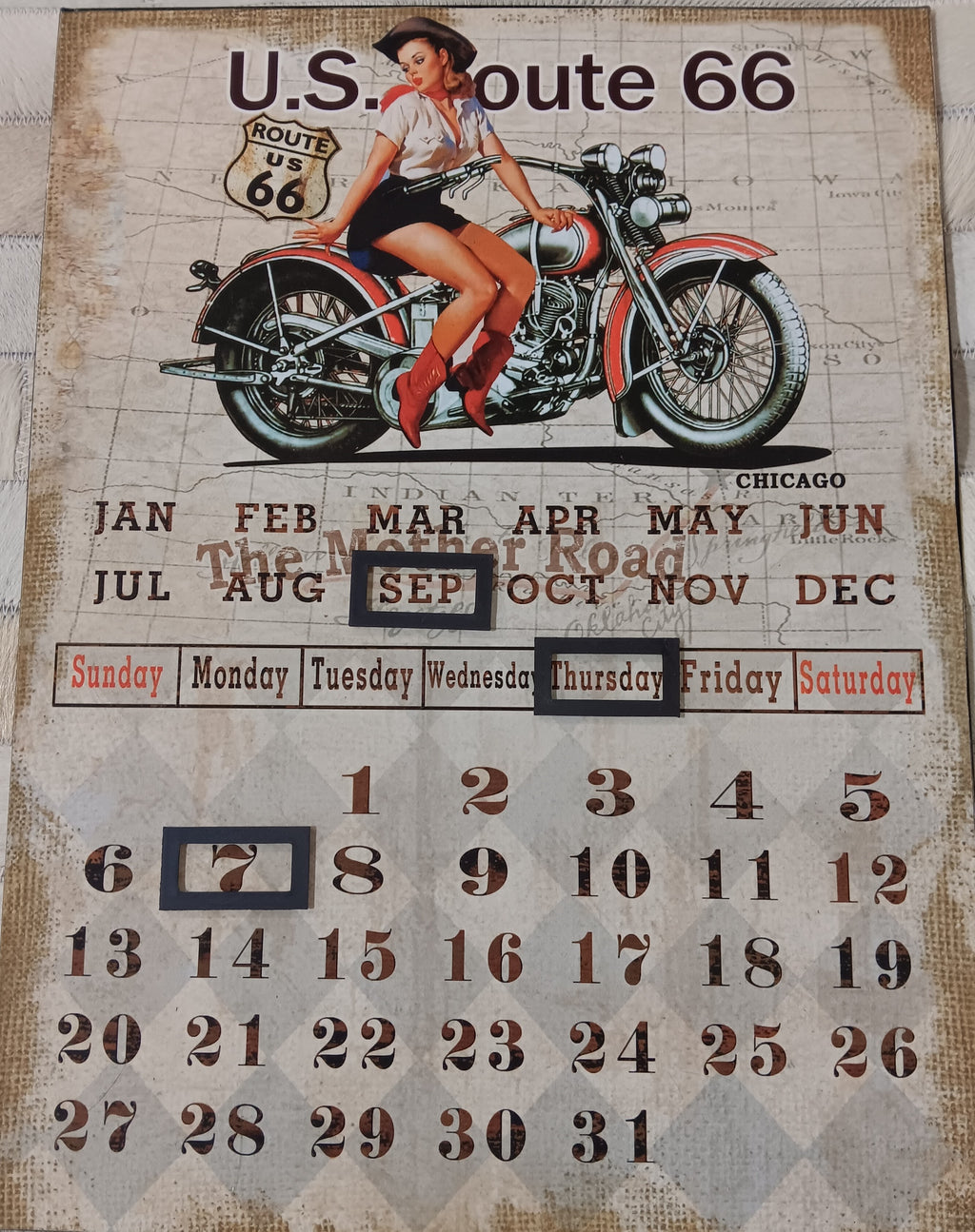 U.S Route 66 Tin Calender