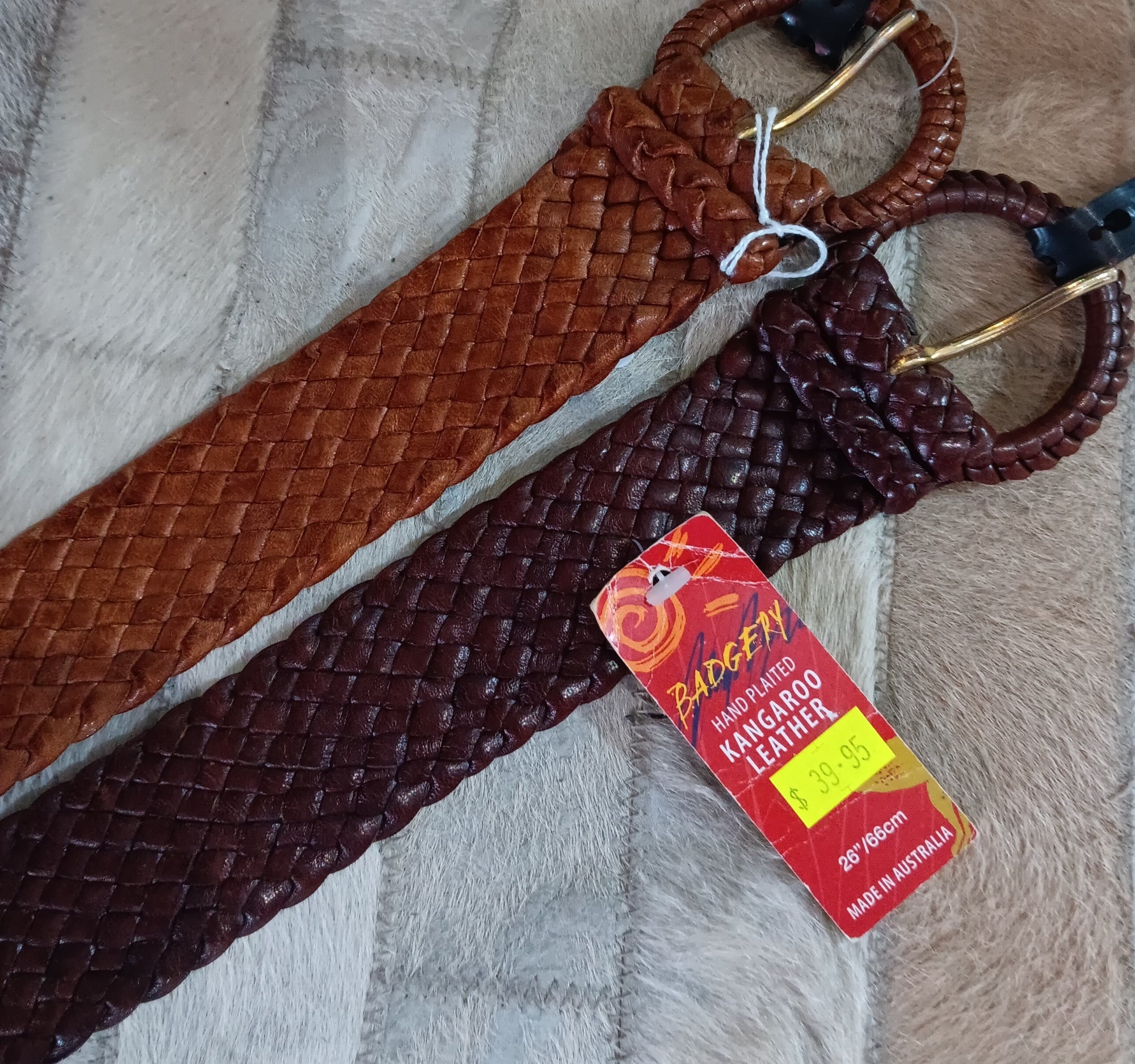 Badgery Belt Kangaroo Leather