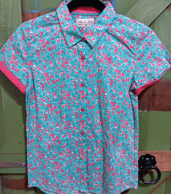 Girls Roseberry Print S/S Shirt