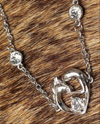 Mountain Creek Horse In Heart Cubic Zirconia Bracelet