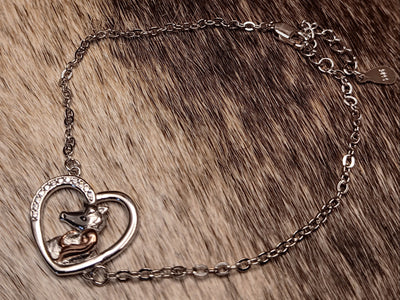 Mountain Creek Bracelet Cubic Zirconia Horse In Heart