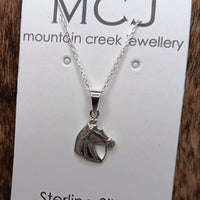 Mountain Creek Sterling Silver Horse Head Pendant Necklace