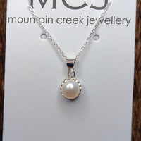 Mountain Creek Sterling Silver &Fresh Water Pearl Necklace
