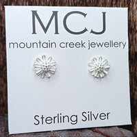 Mountain Creek Chamomile Flower Sterling Silver Studs
