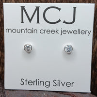 Mountain Creek Sterling Silver & Cubic Zirconia Studs