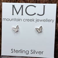 Mountain Creek Sterling Silver Butterfly Studs