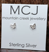 Mountain Creek Sterling Silver Butterfly Studs