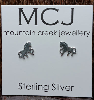Mountain Creek Sterling Silver Horse Stud Earrings