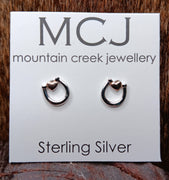 Mountain Creek Sterling Silver & Rose Gold Heart and Horseshoe Studs