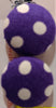 Purple/White Dots Studs