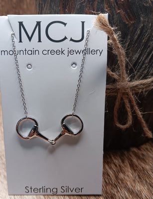 Mountain Creek Snaffle Bit Stirling Silver Necklace