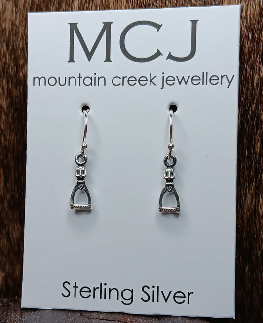 MCJ Sterling Silver Stirrup Hook Earrings