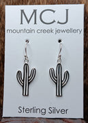 Mountain Creek Sterling Silver Saguaro Cactus Earrings