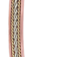 Copper Bangle - 3 Tone Twist