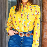 Women's L&B Cowgirl Print Western Shirt
