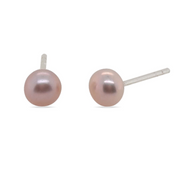 MCJ S/S Pink Freshwater Pearl Stud Earrings