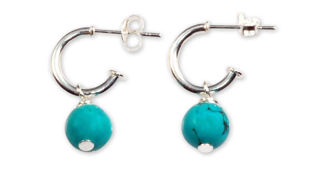 MCJ Turquoise Huggie Earrings