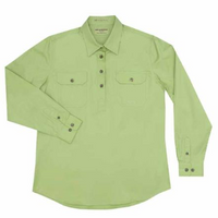 Just Country Jahna Work Shirt - Lime Green