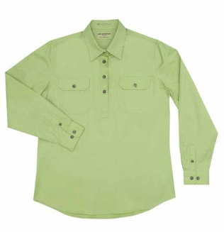 Just Country Jahna Work Shirt - Lime Green