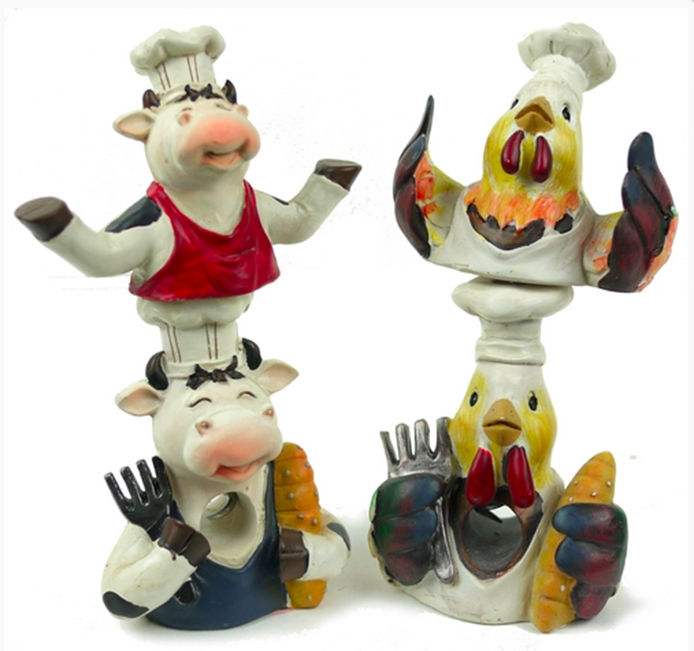 Bottle Opener Cow & Chicken Wine