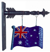 Australian Flag Hang Arrow