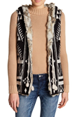 SALE - Miss Me Vest Aztec MDJ294T - Black / White