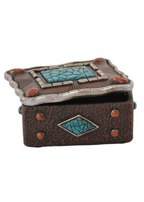 Pure Western Turquoise Mosaic Jewellery Box