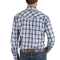 Pure Western Mens Boston Check Western Long Sleeve Shirt