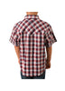 Pure Western Boys Edward Check Western Short Sleeve Shirt