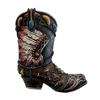Pure Western Head Dress Feather Boot Vase