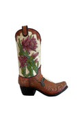 Pure Western Floral Boot Vase
