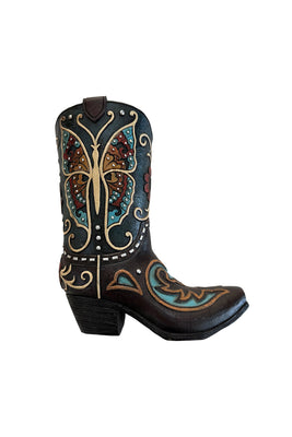 Pure Western Butterfly Boot Vase