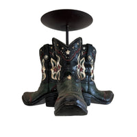 Pure Western Western Boot Candle Holder