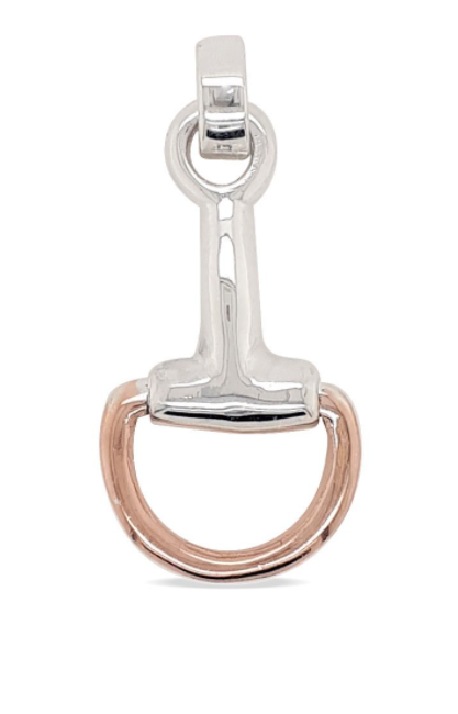 MCJ Sterling Silver & Rose Gold Plated Horse Bit   Necklace