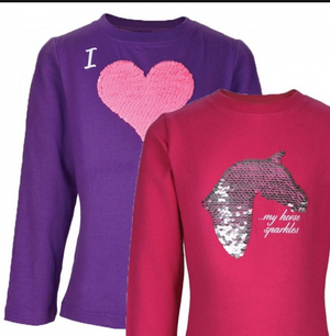 SALE - Thomas Cook Girls Reversible Heart Sequin Top