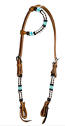 Ezy Ride Bridle One Ear with Blue Beaded Accent - AC-141