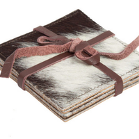 Cowhide Drink Coasters