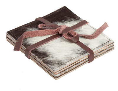 Cowhide Drink Coasters