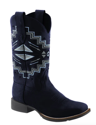 Roper Kids Monterey Aztec Black Leather Boot - Was $129.95 SALE
