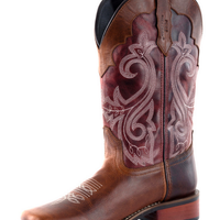 Pure Western Womens Texas Boot - Rust/Oiled Plum