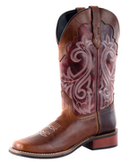 Pure Western Womens Texas Boot - Rust/Oiled Plum Size 6 Only